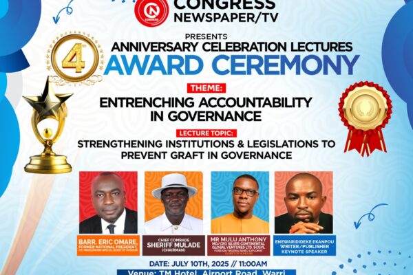Congress Newspaper To Celebrates 4th Anniversary July 10